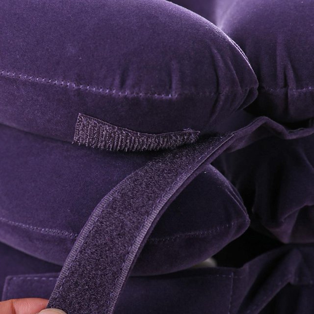 Tractor de apoyo para el cuello con retractor de vértebra inflable de aire de 3 capas (púrpura) Ndcxsfigh Cuidado Belleza