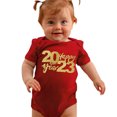 thumbnail image 2 of Gibobby Mameluco niño Mi primera ropa de Año Nuevo para recién nacidos, bebés, niños y niñas, trajes de Año Nuevo, pantalones cortos con estampado de letras r(Rojo, 0-3 Meses), 2 of 5