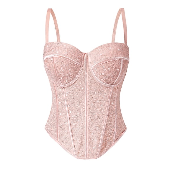 Levmjia Women's Shapewear Corset Steel Boned Lace Bridal Bodyshaper Wedding Waist Trainer with Removable Straps Back Lace Up Bustier Daily Wear