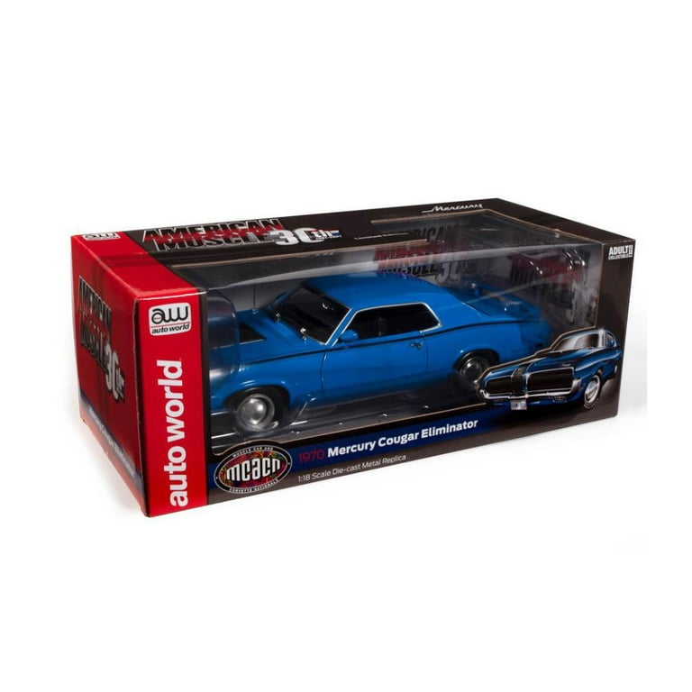 1/18 スケール1969＆1970 Cougar Eliminatorセット 1:18 1970 Mercury Cougar Eliminator, Grabber Blue, 30th