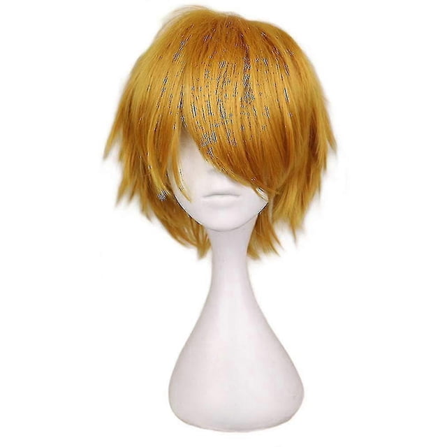 Fashion Short Straight Cosplay Costume Wig For Men, Harajuku Cosplay Anime Wig Unisex Colorful Short Hairstyle