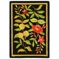 thumbnail image 2 of SAFAVIEH Chelsea Dania Floral Wool Area Rug, Black, 4' x 4' Round, 2 of 10