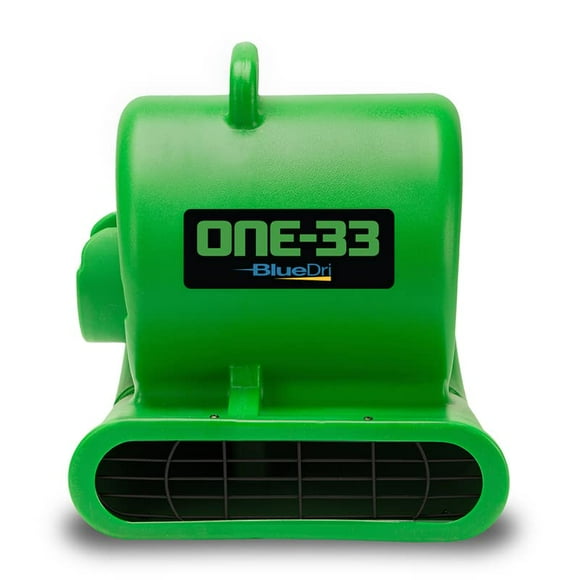 BlueDri One-33 Air Mover, 1/3 HP 2900 CFM Industrial Daños por agua Restauración de inundaciones Ventilador de secado de alfombras y pisos
