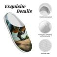 thumbnail image 5 of Fotbe Lake Forest Dinosaur A Pattern Women's Fuzzy Curly Fur Memory Foam Loafer Slippers Indoor Outdoor Slippers Winter Home Shoes-37/38, 5 of 7