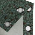 thumbnail image 4 of Ambesonne Ethnic Grommet Curtain, Foliage Pattern, 50" x 96", Seal Brown Turquoise, 4 of 6