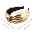 thumbnail image 4 of Headbands For Women! WQQZJJ Headwraps For Women Fashion Bow Knot Leather Hairband Women Hair Head Hoop Girls Hair Headband Gifts On Clearance, 4 of 4