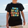 thumbnail image 3 of Zwiiyzr Unisex Infant Baby Short Sleeve Tees Boys Girls Mother'S Day Solid Color T-Shirts Toddler Casual Summer Shirt Top 1-11 Years Black, 3 of 5