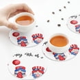 thumbnail image 5 of Disketp Happy Independence Day Gnome Funny Coasters,6 Pcs Leather Coasters with Holder, Perfect Housewarming Hostess Gifts,Protect Furniture from Water Marks Scratch and Damage, 5 of 5