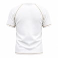 thumbnail image 4 of Men's Short Sleeve T-ShirtWaffle Henley , Contrast Stitching Raglan Sleeve Breathable Summer Casual Top,White,S, 4 of 7
