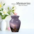 thumbnail image 4 of Eiffel Tower Funeral Cremation Urns For Human Ashes Adult Man And Woman, Purple Urn For Adult Male, 1 Large Decorative Urn For Female Mom, Small Keepsake Urns For Ashes Set Of 4, 10&3 Inch, 4 of 7