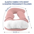 thumbnail image 4 of Funda para Almohada de Embarazo Sasttie 145 cm en Forma de U con Tejido Refrescante Color Rubor, 4 of 9