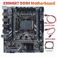 thumbnail image 1 of Placa Base X99 DDR4 con Chip B85/H81, LGA 2011-3, Gigabit Ethernet, M.2 NVME, Compatible con 4 Memorias RAM DDR4. Placa Base de Escritorio X99H667., 1 of 1