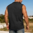 thumbnail image 3 of Lmueinov Mens Cotton Linen Tank Top Shirts Casual Sleeveless Slim Fit Henley Shirt for Men Basic Summer Tops, 3 of 8