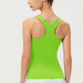 thumbnail image 2 of SWSMCLT Women's Breathable Tank Top Elasthane Pull On Curvy Sleeveless Stretch Vest Top Chic Vest Autumn Light Green Medium, 2 of 3
