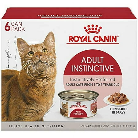 Royal Canin Adult Instinctive Thin Slices in Gravy Wet Cat Food, 3 oz can (6-pack) 3 Ounce (Pack of 6) Thin Slices in Gravy