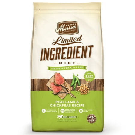 Merrick Limited Ingredient Diet Grain-Free Real Lamb + Sweet Potato Recipe Dry Dog Food, 22