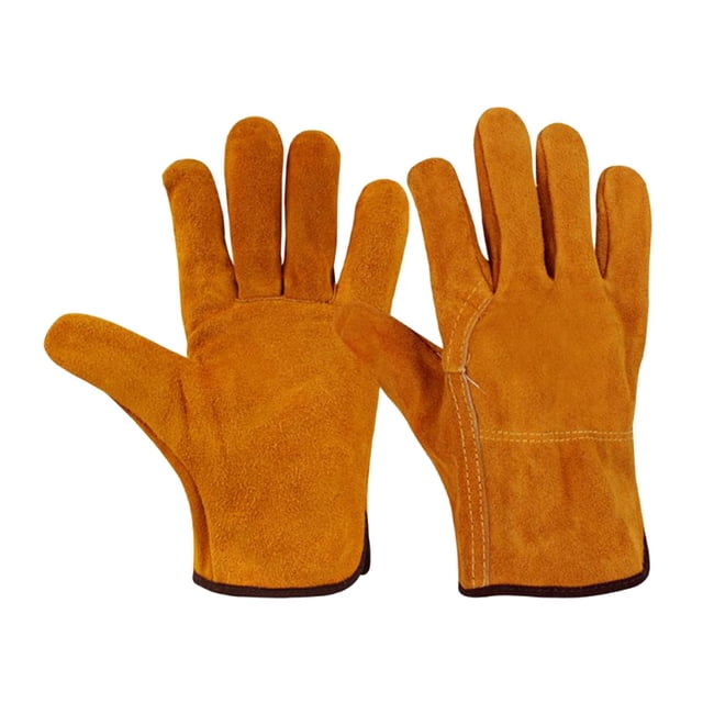 S SERENABLE Gants de Soude en Cuir Résistants à la Chaleur Sans Doublure en Coton