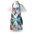 thumbnail image 4 of Lake Apron, Flying Spring Butterflies and Blooming Cherry Blossoms Mountain Reflections, Unisex Kitchen Bib with Adjustable Neck for Cooking Gardening, Adult Size, Pink Sky Blue Green, by Ambesonne, 4 of 4