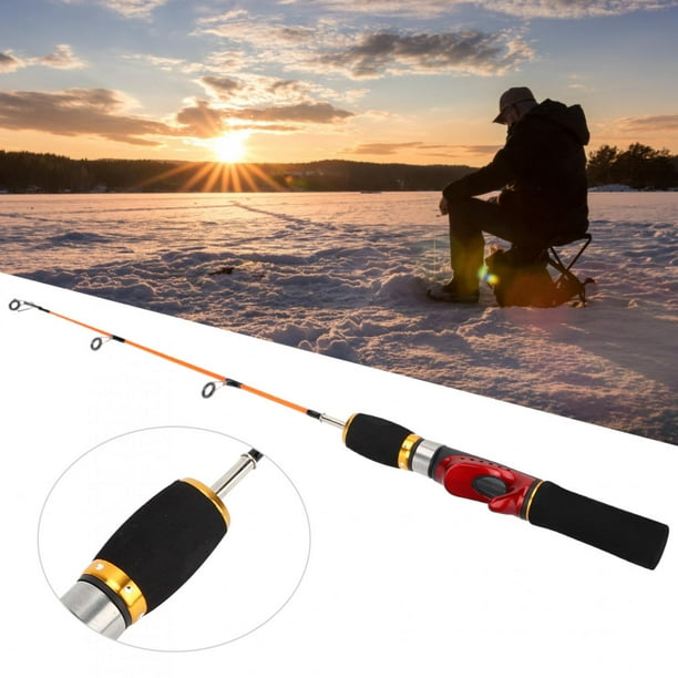 Vgeby Ice Fishing Rod, Fishing Pole, Lightweight Practical Three Guide Ring For Fishing Lover Fishing Tackle Sea/Fresh Fishing