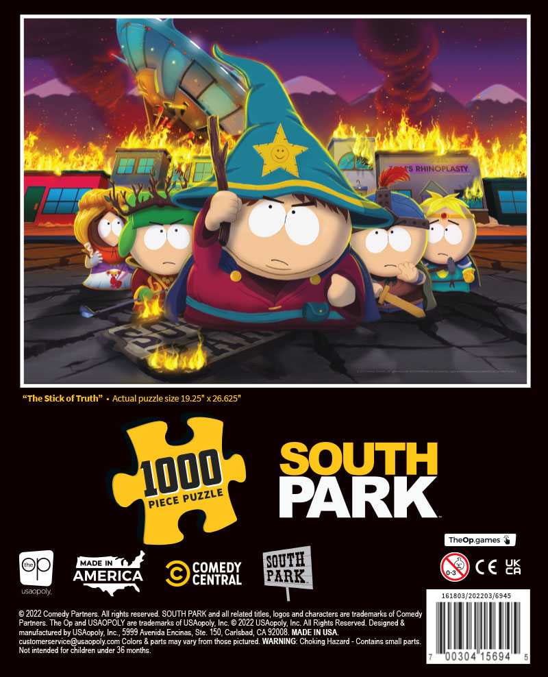 SOUTH PARK　パズル　1000ピース　サウスパーク　アメリカ South Park The Stick of Truth 1000-Piece Puzzle, by opoly