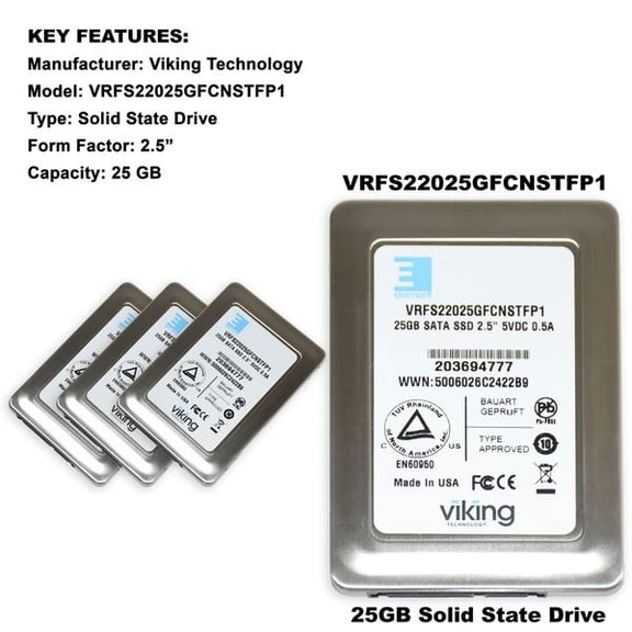 Pre-Owned Dell Viking 25GB 2.5" SATA Industrial Solid State Drive 9X95T