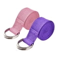 thumbnail image 1 of Estiramiento de la correa del cinturón de yoga con hebilla de metal ajustable, para pilates, fitness, danza, 1 of 5