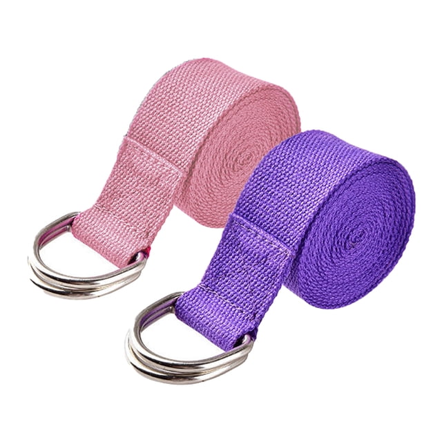 Estiramiento de la correa del cinturón de yoga con hebilla de metal ajustable, para pilates, fitness, danza