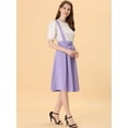 thumbnail image 3 of INSPIRE CHIC Vestido General De Cintura Elástica Con Tirantes Y Tirantes Para Mujer Violeta M, 3 of 5