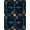 Black Blue Orange, Pattern 4, variant on ODIKA Dj Mixer Blueprint Decks Retro Equalizer Bars Player Record Vinyl Refined Foldable Easy Care for Queen Size Bedroom, Under Bed, Master Suite
