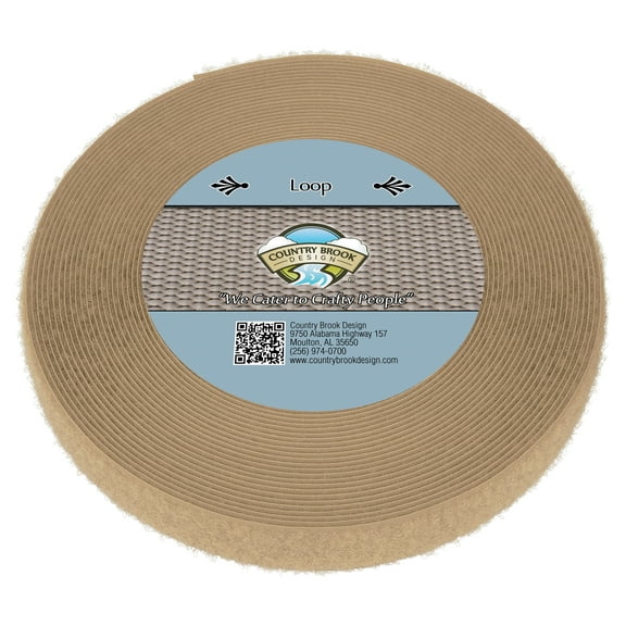 Country Brook Design® Beige Sew On Loop Only (1 inch, 50 yards)