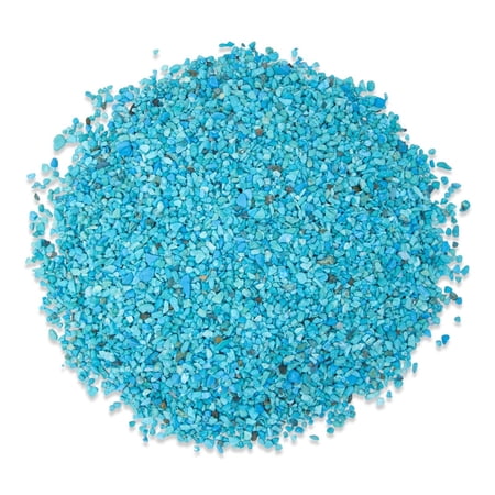 1/2 Pound Tumbled Turquoise Crystal Chips Bulk Gemstone Undrilled Beads Natural Stones Healing Crystals Crushed Chunked Crystal Pieces Loose Beads, for Jewelry Making Decor Crafts Irregular Chips