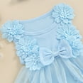 thumbnail image 6 of Dagaeig Baby Dresses Tulle Birthday Party Princess Dress Long Sleeve Lace Flower Tutu Romper Dress Fall ClothesBlue,3-6 Months, 6 of 7