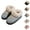 Grey, variant on Fluffy Slippers for Women Indoor Soft Cozy Home Slides Corduroy On Slippers With Backstrap Indoor Outdoor Comfort Shoes For Fall And Winter Seasons