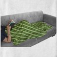 thumbnail image 6 of Geometric Soft Flannel Fleece Throw Blanket, Traditional Irish Striped Pattern Happy St. Patrick's Day Theme, Cozy Plush for Indoor and Outdoor Use, 60" x 80", Lime Green Dark Green, by Ambesonne, 6 of 6