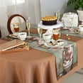 thumbnail image 6 of Table Runner 72 Inches Long for Kitchen Dining, Bathroom Pig Dresser Scarf Farmhouse, Dining Table Decorations for Wedding/Parties, Toilet Animals Vintage 13 x 72 In, 6 of 9