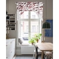 thumbnail image 4 of Leaves Swag Valances for Windows, Small Curtains Drapes, Pink Brown Summer Botanical Kitchen Window Curtains Over Sink Rod Pocket Window Treatment Valance for Bedroom/Bathroom 56"x36", 4 of 5