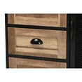 thumbnail image 5 of Baxton Studio Connell Modern and Contemporary Industrial Two-Tone Natural Brown and Black Finished Wood and Black Metal, 5 of 9