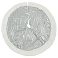 thumbnail image 5 of Saro Lifestyle Glittery Sequin with Sherpa Trim Holiday Tree Skirt Champagne, 5 of 5