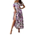 thumbnail image 3 of Julycc Women Summer Boho Long Maxi Dress Party Beach Floral Sundress, 3 of 5