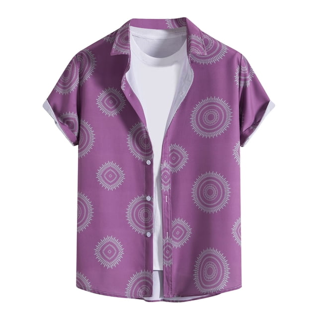 Cameland Chemise Décontractée à Manches Courtes Style Hawaïen pour Hommes