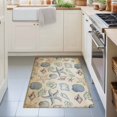thumbnail image 3 of Entryway Rug 2'x3', Summer Coastal Kitchen Runner Rugs Non-Slip Carpet Mats, Marine Beach Seashell Starfish Conch Beige Bedside Rugs Runners Washable Floor Carpet for Bathroom Laundry Room, 3 of 8