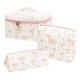 thumbnail image 1 of Set de 3 neceseres de maquillaje de poliéster con estampado floral, organizadores de viaje impermeables para chicas, 1 of 3