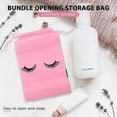 thumbnail image 4 of 50 Pieces Eyelash Aftercare Bags Plastic Makeup Bags Toiletry Makeup Pouch Cosmetic Travel with Drawstring Pink,S, 4 of 4