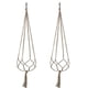 thumbnail image 1 of Colgador de macramé para plantas, cuerda hecha a mano con llavero de acero inoxidable para colgar fácilmente, decoración de interior y exterior de estilo rústico de yute natural (2 piezas), 1 of 5