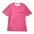 thumbnail image 4 of Gelikeya Comfortable Nursing Tops for Breastfeeding Maternity Shirts Mama Printed Short Sleeve Tee Shirt Summer Clothing Hot Pink, Size L, 4 of 4