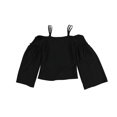 thumbnail image 2 of bar III Womens Textured Off the Shoulder Blouse, Black, X-Large, 2 of 2