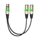 thumbnail image 4 of 3 pines XLR hembra a doble 2 macho Y divisor 30 cm cable adaptador (verde) Hugtrwg Nuevos Originales, 4 of 8