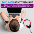 thumbnail image 7 of Bulktech Wired On-Ear Leather Headphones with 3.5mm Connector and Remote Control for Volume, Bulk Wholesale, 50 Pack, Assorted Colors, 7 of 7