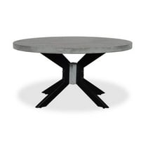 ROOT Grey Mango Wood Round Coffee Table