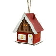 thumbnail image 2 of Christmas Ornaments Houses,Christmas Gingerbread House Ornament,House Hanging Ornaments for Christmas Tree Decorations, Christmas Hut Ornament Glowing Cabin Wooden Christmas House Desktop Ornament, 2 of 9